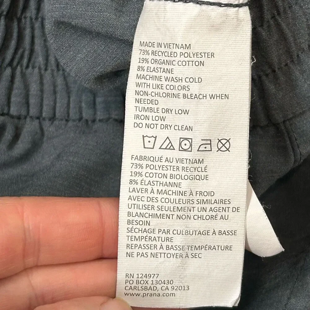 Prana Joggers Pants Large Men’s West Edge Stretch Blue Gray Organic Cotton Blend